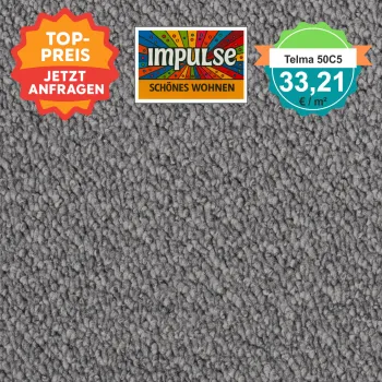 Quadratisches Bild vom Vorwerk Telma Teppichboden in grau